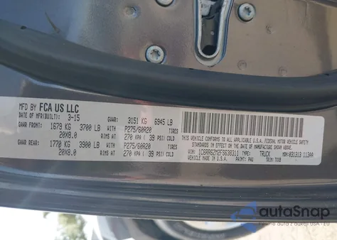 2015 Ram 1500 Hfe Express из США, поврежденный, VIN 1C6RR6ZM2FS638311